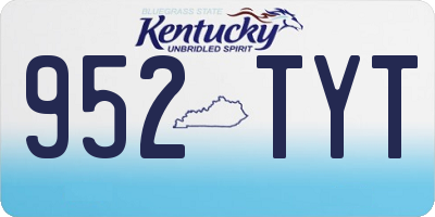 KY license plate 952TYT