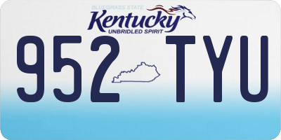 KY license plate 952TYU