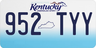 KY license plate 952TYY