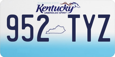 KY license plate 952TYZ