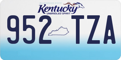 KY license plate 952TZA