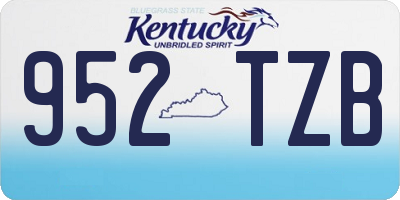 KY license plate 952TZB