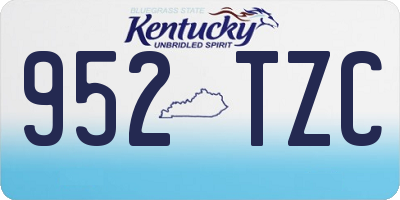 KY license plate 952TZC