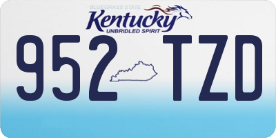KY license plate 952TZD
