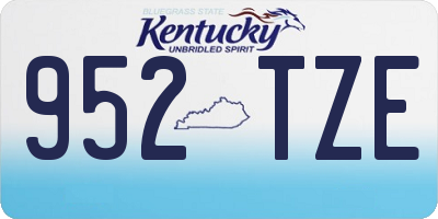 KY license plate 952TZE