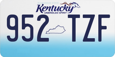 KY license plate 952TZF
