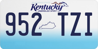 KY license plate 952TZI