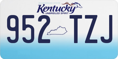 KY license plate 952TZJ