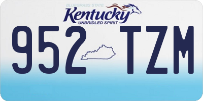 KY license plate 952TZM