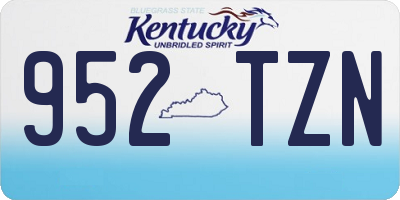 KY license plate 952TZN