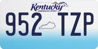 KY license plate 952TZP