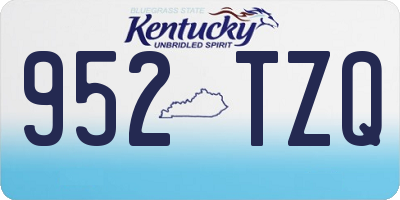 KY license plate 952TZQ