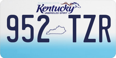 KY license plate 952TZR