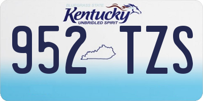 KY license plate 952TZS