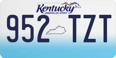 KY license plate 952TZT