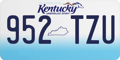 KY license plate 952TZU