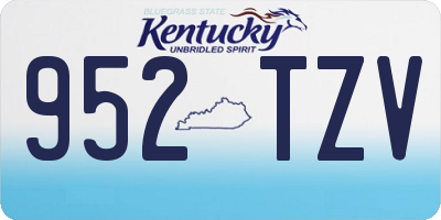 KY license plate 952TZV