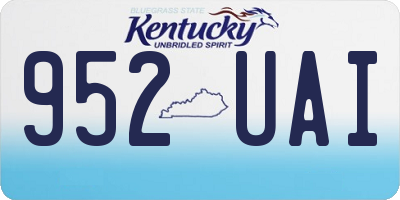 KY license plate 952UAI