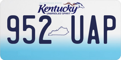 KY license plate 952UAP