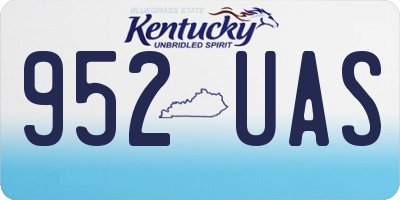 KY license plate 952UAS