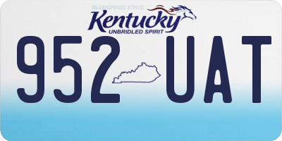 KY license plate 952UAT