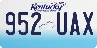 KY license plate 952UAX