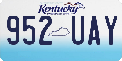 KY license plate 952UAY