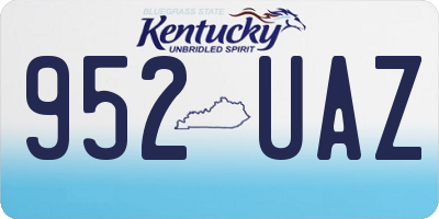KY license plate 952UAZ