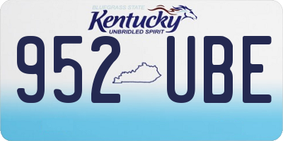 KY license plate 952UBE