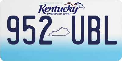 KY license plate 952UBL