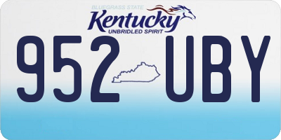 KY license plate 952UBY