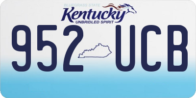 KY license plate 952UCB