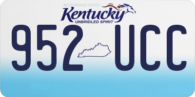 KY license plate 952UCC