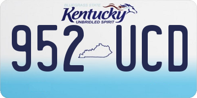 KY license plate 952UCD