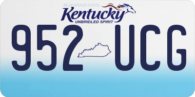 KY license plate 952UCG