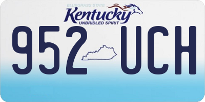 KY license plate 952UCH