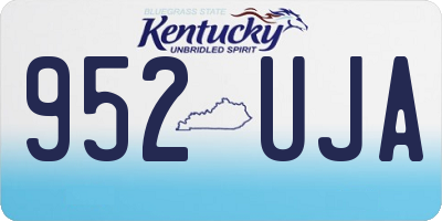 KY license plate 952UJA