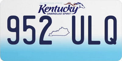 KY license plate 952ULQ