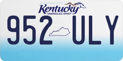 KY license plate 952ULY