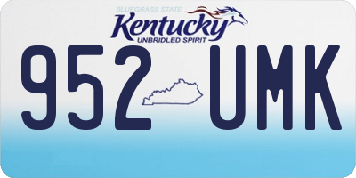 KY license plate 952UMK