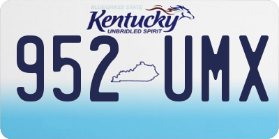 KY license plate 952UMX