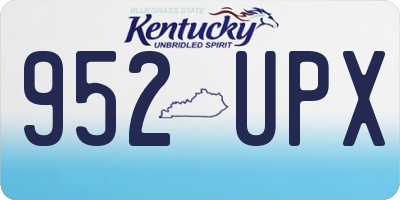 KY license plate 952UPX