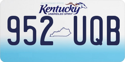 KY license plate 952UQB