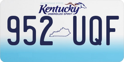 KY license plate 952UQF