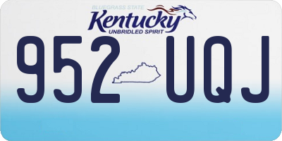 KY license plate 952UQJ