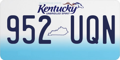 KY license plate 952UQN