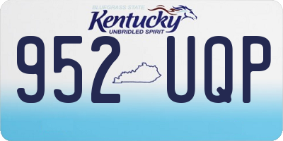 KY license plate 952UQP