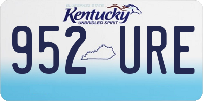 KY license plate 952URE