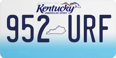 KY license plate 952URF