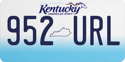 KY license plate 952URL